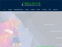Tablet Screenshot of bellevuebadminton.com